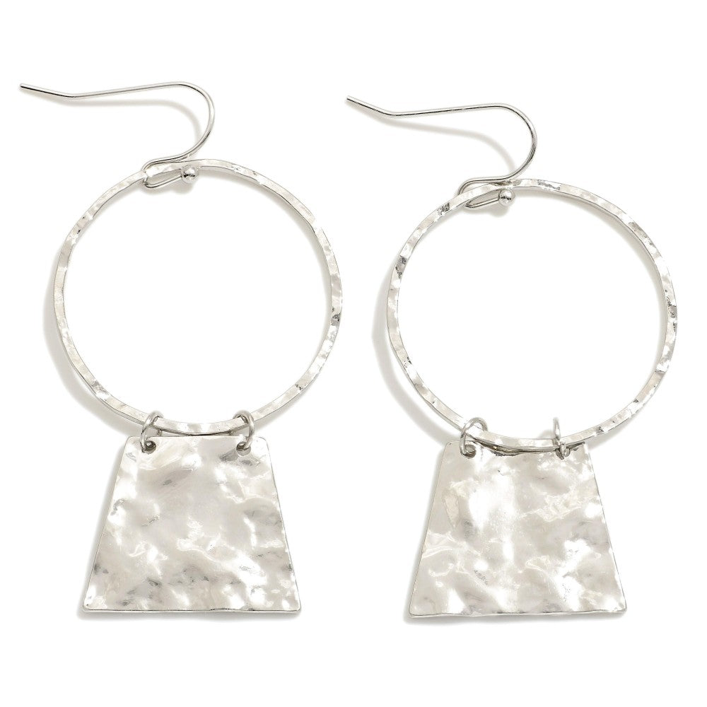 Hammered Silver Earrings
