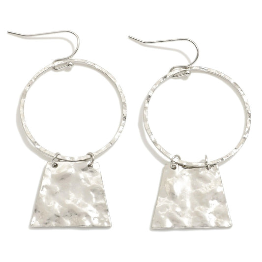 Hammered Silver Earrings