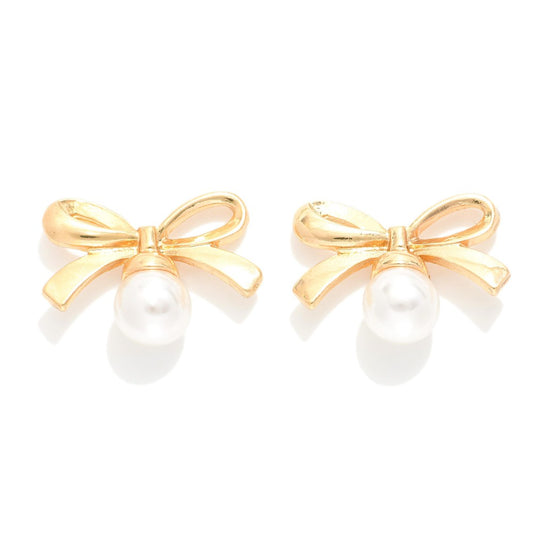Pearl Bow Earrings
