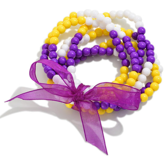 Purple and Gold Bracelet Set