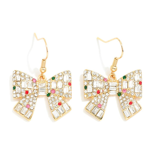 Bling bow earrings