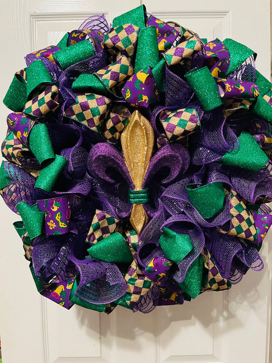 Mardi Gras Wreath
